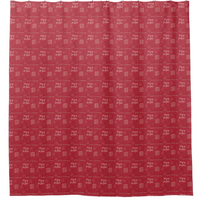Christmas Red Shower Curtain (Front)