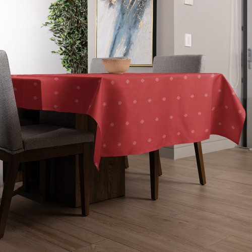 Christmas Red Simple Minimalist Elegant Pattern Tablecloth