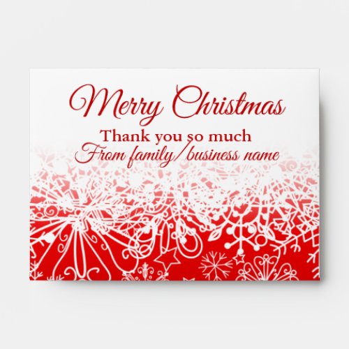 Christmas Red Snowflake Cash Gift Envelope