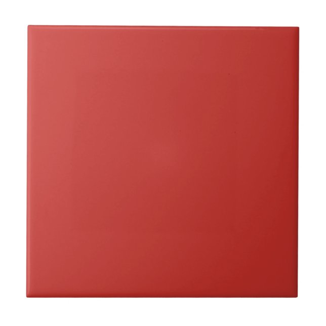 Christmas Red Solid Color Ceramic Tile (Front)