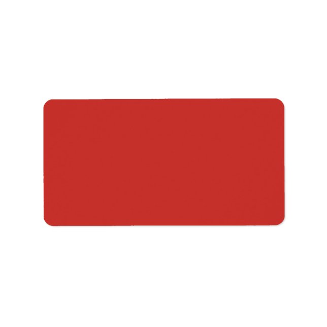 Christmas Red Solid Color Label (Front)