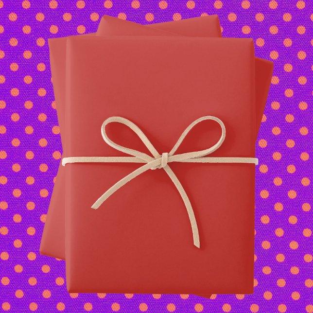 Christmas Red Solid Color Wrapping Paper Sheets (Creator Uploaded)