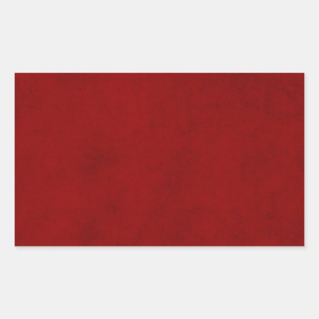 Christmas Red Solid Holiday Color Background Trend Rectangular Sticker (Front)