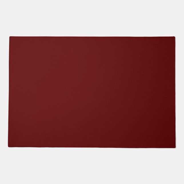 Christmas red, solid red, deep Red, plain Red  Doormat (Front)