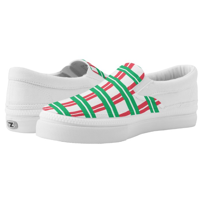 green and red stripe trainers