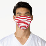 Christmas Red Striped Pattern Adult Cloth Face Mask