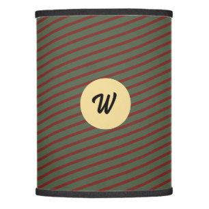 Christmas red stripes green matching family Custom Lamp Shade