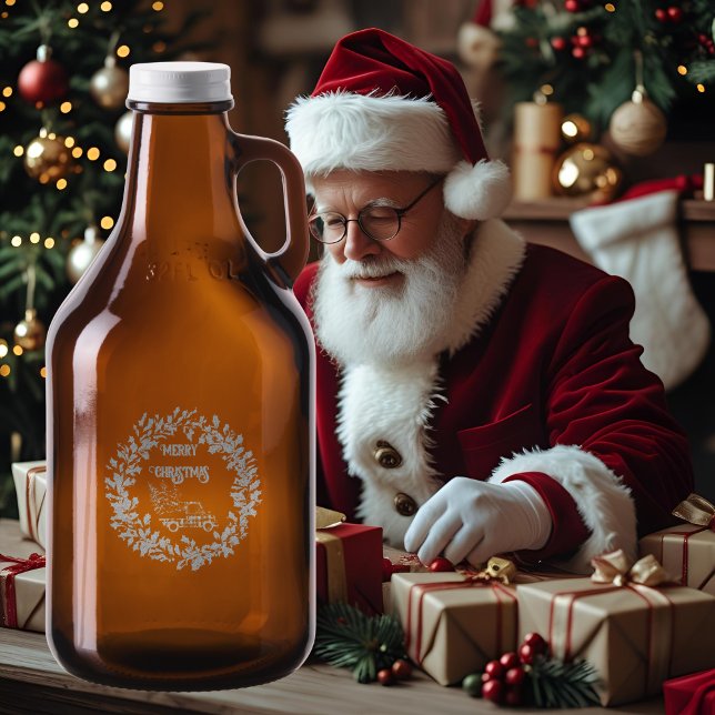 Christmas Red Truck Amber Growler 32oz (Creator Uploaded)