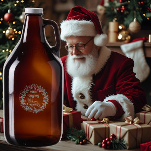 Christmas Red Truck Amber Growler 64oz