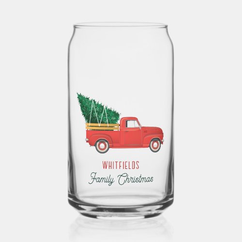 Christmas Red Truck Family Custom