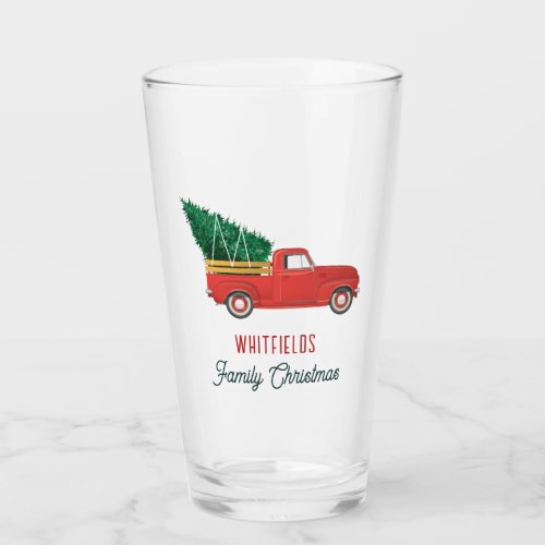 Christmas Red Truck Family Holiday Custom