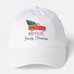 Christmas Red Truck Family Holiday Custom Matching Hat