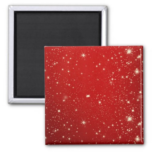 Christmas Red Twinkle holiday design Magnet