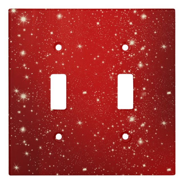 Christmas Red Twinkle Light Switch Cover (Front)