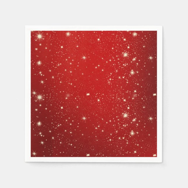 Christmas Red Twinkle Napkins (Front)