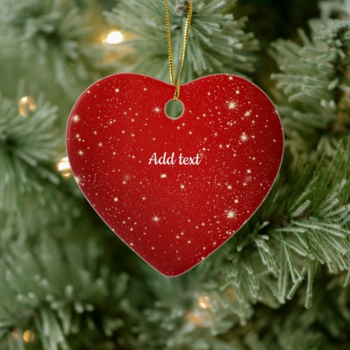 Christmas red twinkle TEMPLATE Ceramic Ornament