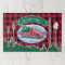 Christmas Red Vintage Truck Buffalo Plaid Add Name