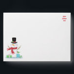 Christmas Red White Cute Snowman Envelope<br><div class="desc">Share your Christmas greetings with this lovable Christmas Envelope. It features a cute snowman and coordinates with the snowman Christmas card.  Perfect for mailing your holiday greeting cards.</div>