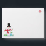 Christmas Red White Cute Snowman Envelope<br><div class="desc">Share your Christmas greetings with this lovable Christmas Envelope. It features a cute snowman and coordinates with the snowman Christmas card. Perfect for mailing your holiday greeting cards.</div>