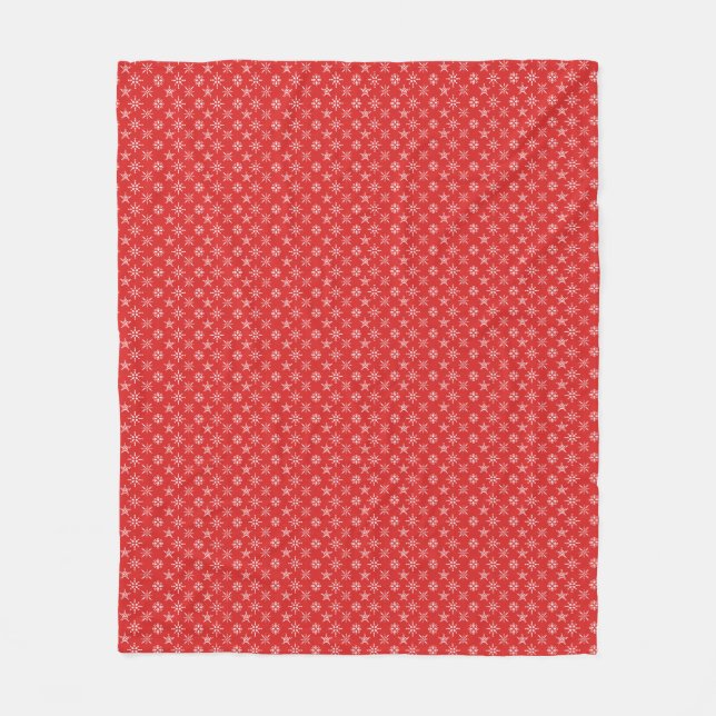 Christmas Red White Elegant Holidays Fleece Blanket (Front)