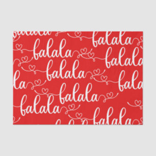 CHRISTMAS RED & WHITE FA LA LA LA HOLIDAY TISSUE PAPER