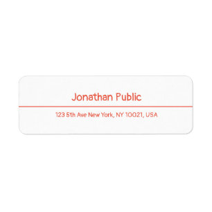 Christmas Red White Hand Script Return Address Label