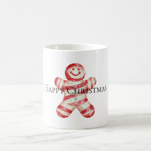 Christmas Red White Peppermint Gingerbread Cookie Color Morph Mug