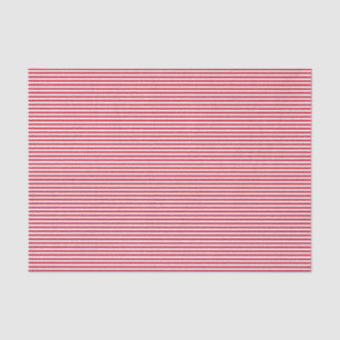 Christmas Red White Simple Stripes Tissue Paper