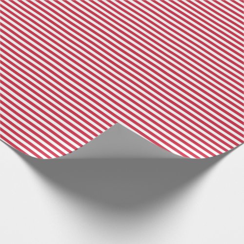 Christmas Red White Simple Stripes Wrapping Paper