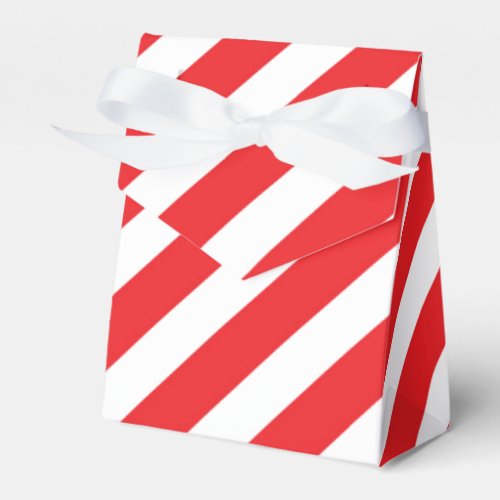 Christmas Red White Stripe Party Favor Boxes