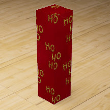 CHRISTMAS RED WITH GOLD HO HO HO