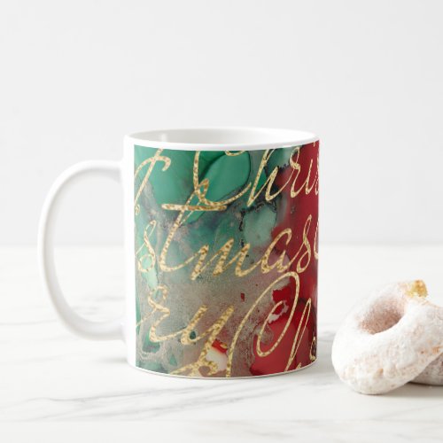 Christmas Reds Greens Golds 11 oz Coffee Mug