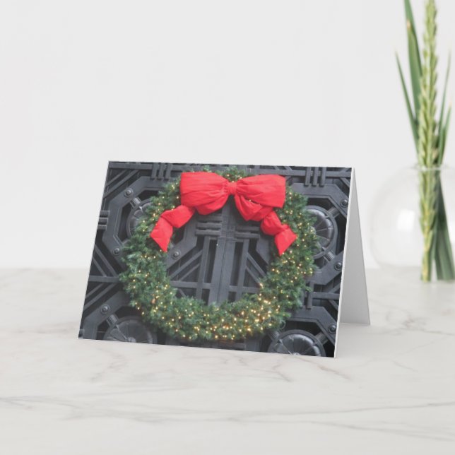 christmas reef on iron door holiday card (Front)