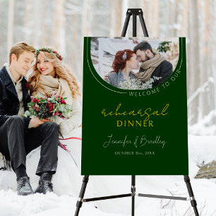 Christmas Rehearsal Dinner Welcome Sign