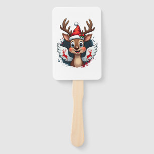 christmas Reindeer (1) Hand Fan