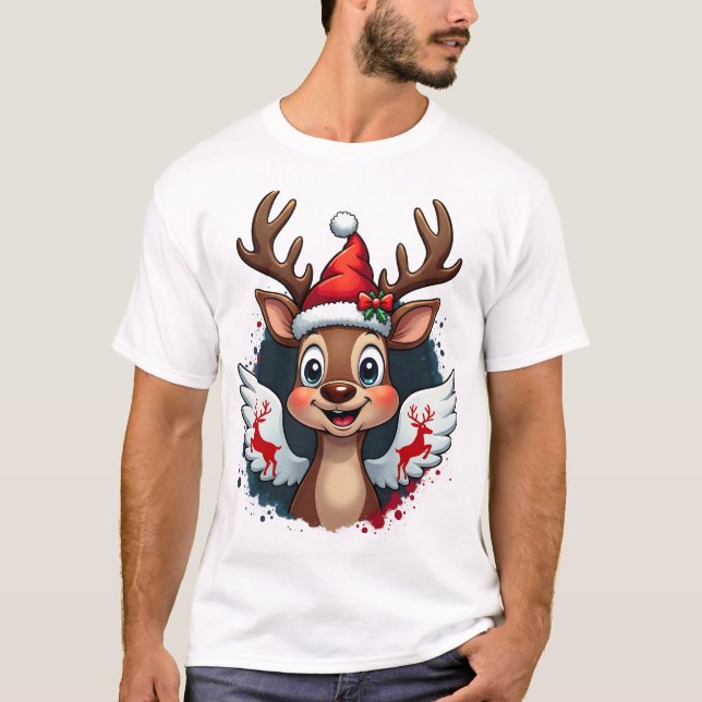 christmas Reindeer (1) T-Shirt (Front)