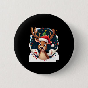 christmas Reindeer (2) Button
