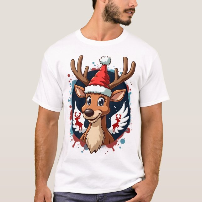 christmas Reindeer (2) T-Shirt (Front)