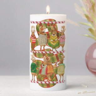 CHRISTMAS REINDEER 3x6 Pillar Candle