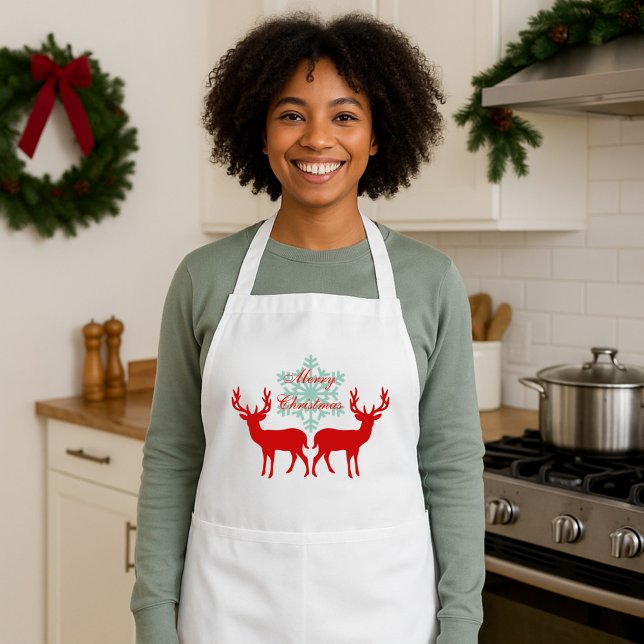 Christmas Reindeer Adult Apron (Creator Uploaded)