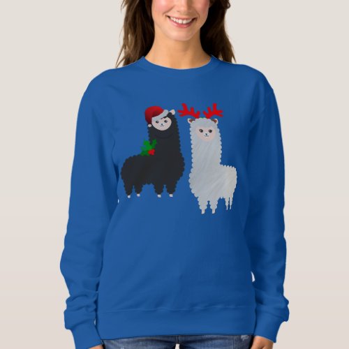 christmas reindeer alpacas sweatshirt