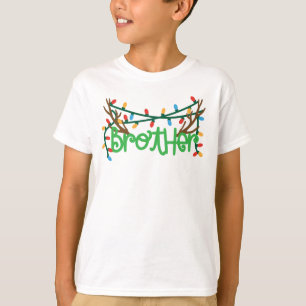 Christmas Reindeer Antlers Brother T-Shirt