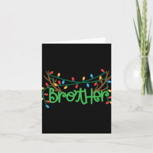 Christmas Reindeer Antlers Brother T Shirt Card
