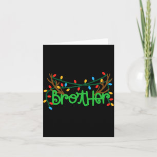 Christmas Reindeer Antlers Brother T Shirt Card