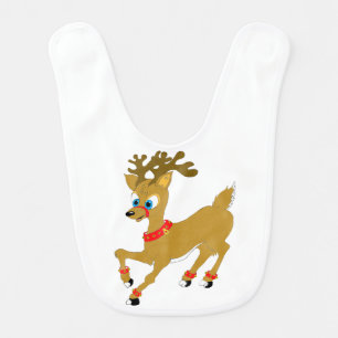 Christmas Reindeer Baby Bib