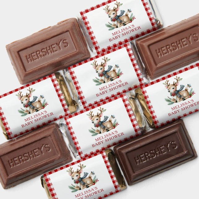 Christmas Reindeer Baby Shower  Hershey's Miniatures (Assorted)