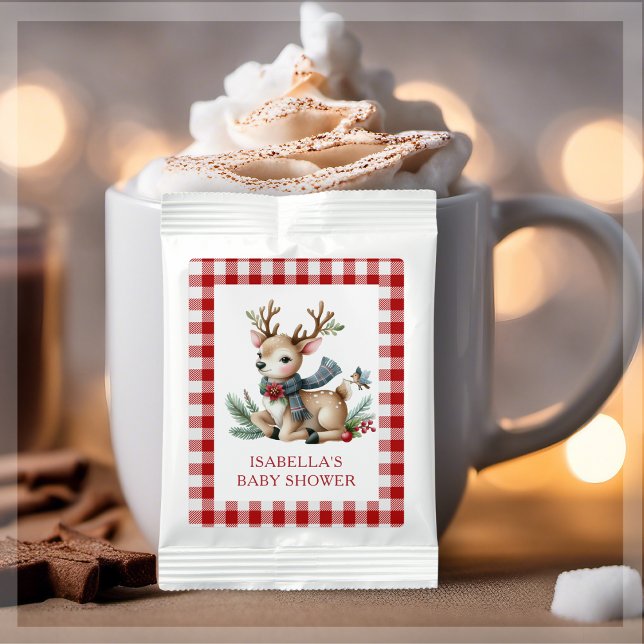 Christmas Reindeer Baby Shower  Hot Chocolate Drink Mix (Creator Uploaded)
