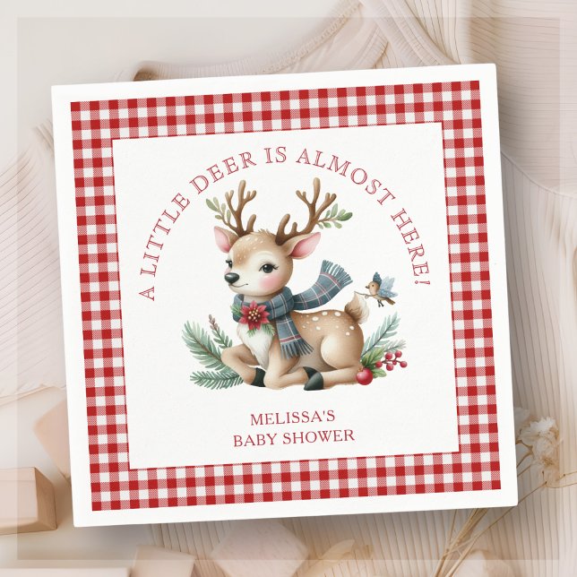 Christmas Reindeer Baby Shower  Napkins (Creator Uploaded)
