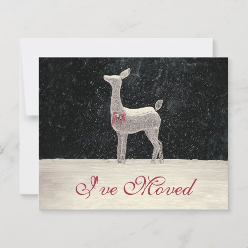 Christmas Reindeer Budget Black White Red Moving