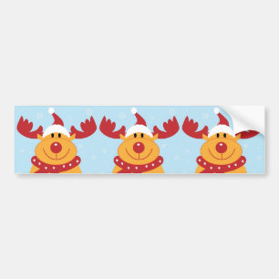 Christmas Reindeer Bumper Sticker